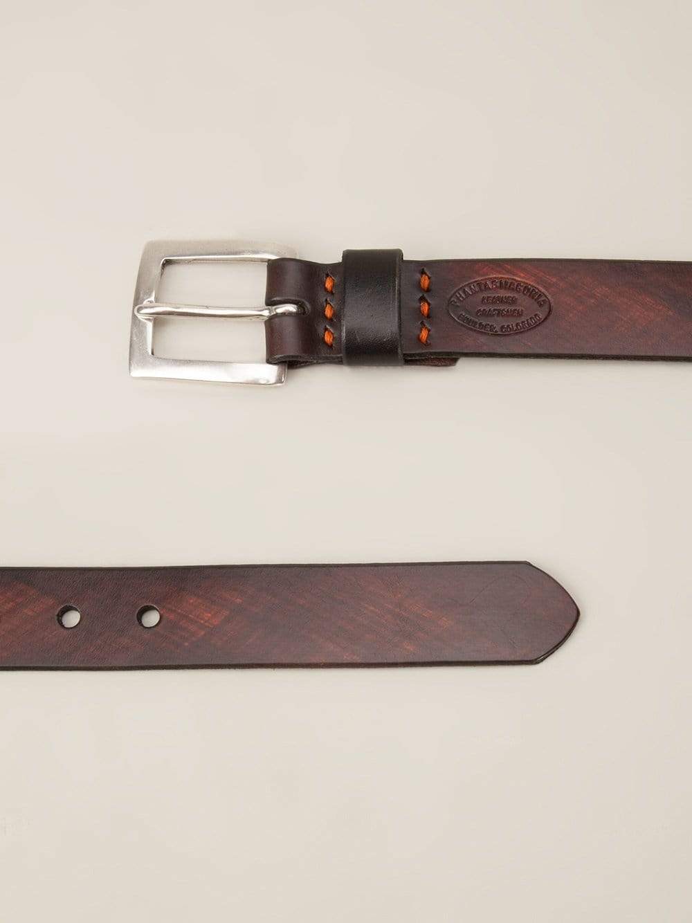 PHANTASMAGORIA LEATHER-David Rectangle Buckle Belt-