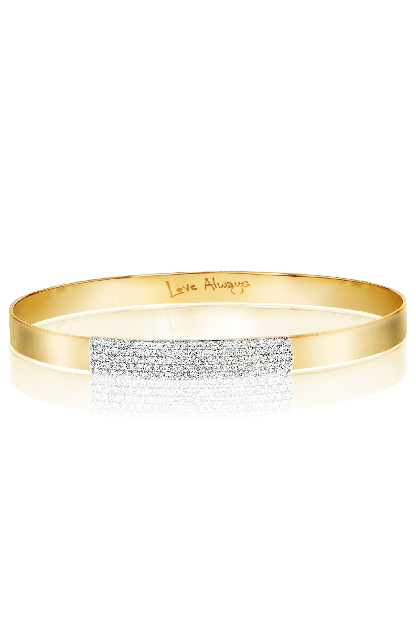PHILLIPS HOUSE-Diamond Small Strap Bracelet-YELLOW GOLD