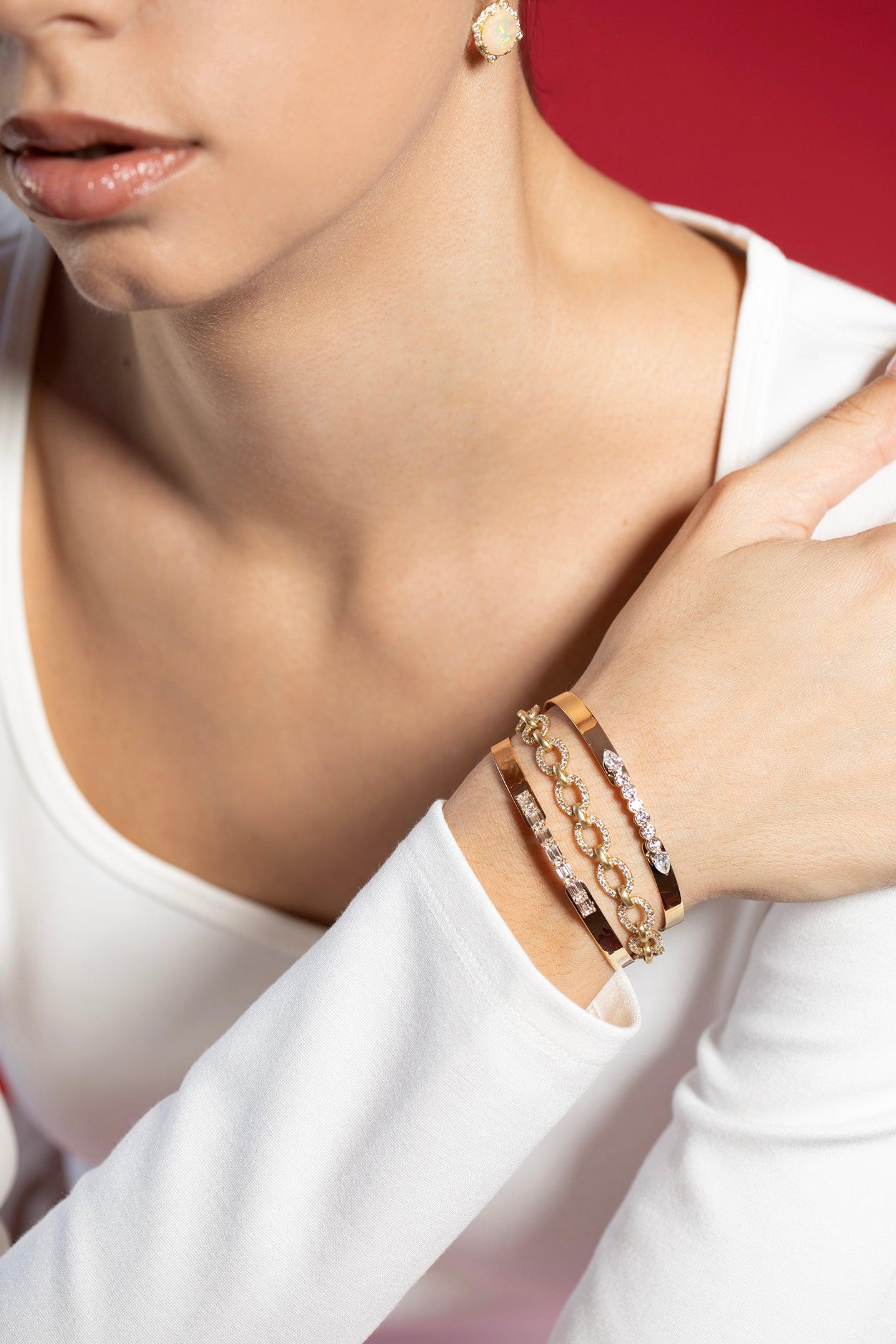 PHILLIPS HOUSE-Double Pear Round Love Always Bracelet-YELLOW GOLD