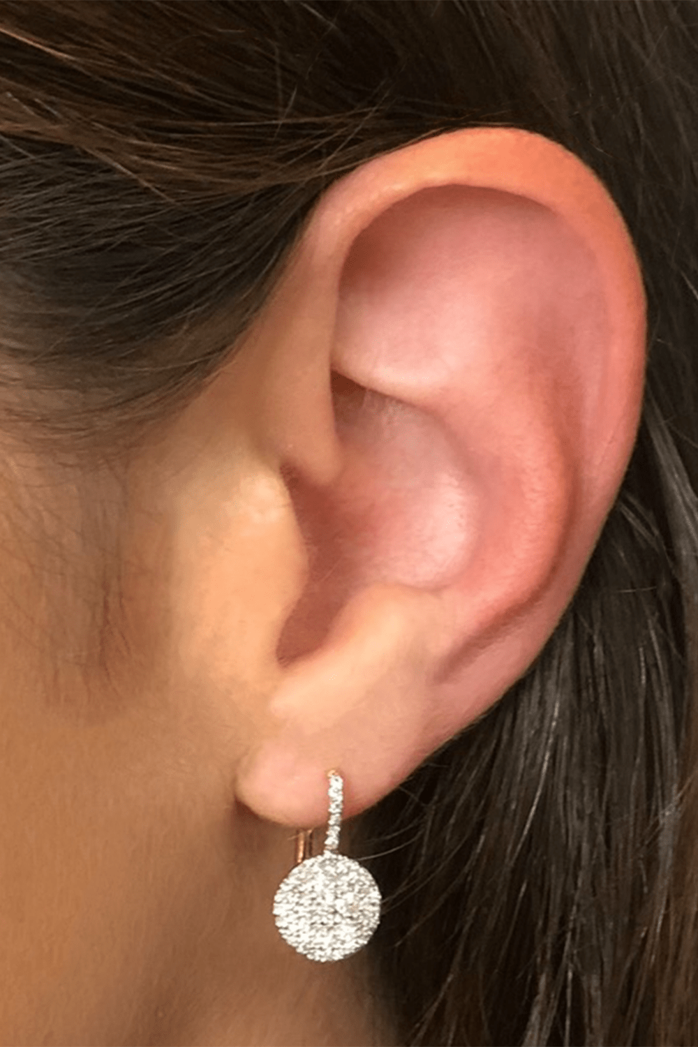 PHILLIPS HOUSE-Petite Infinity Leverback Earrings-WHITE GOLD