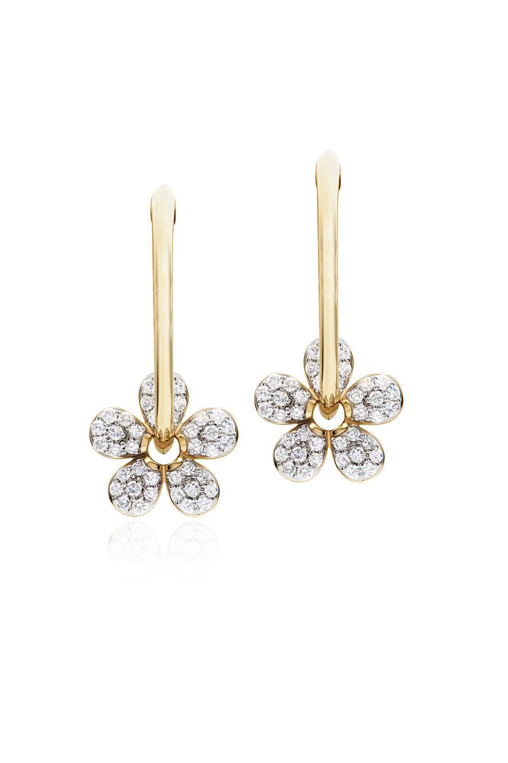 Forget-Me-Not Petite Hoop Earrings-YELLOW GOLD-JEWELRYFINE JEWELEARRING-PHILLIPS HOUSE