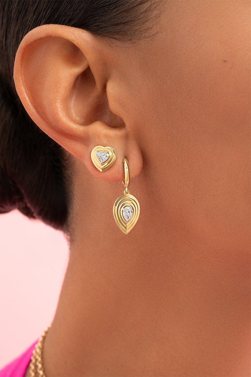 PHILLIPS HOUSE-Heart Stories Stud Earrings-YELLOW GOLD