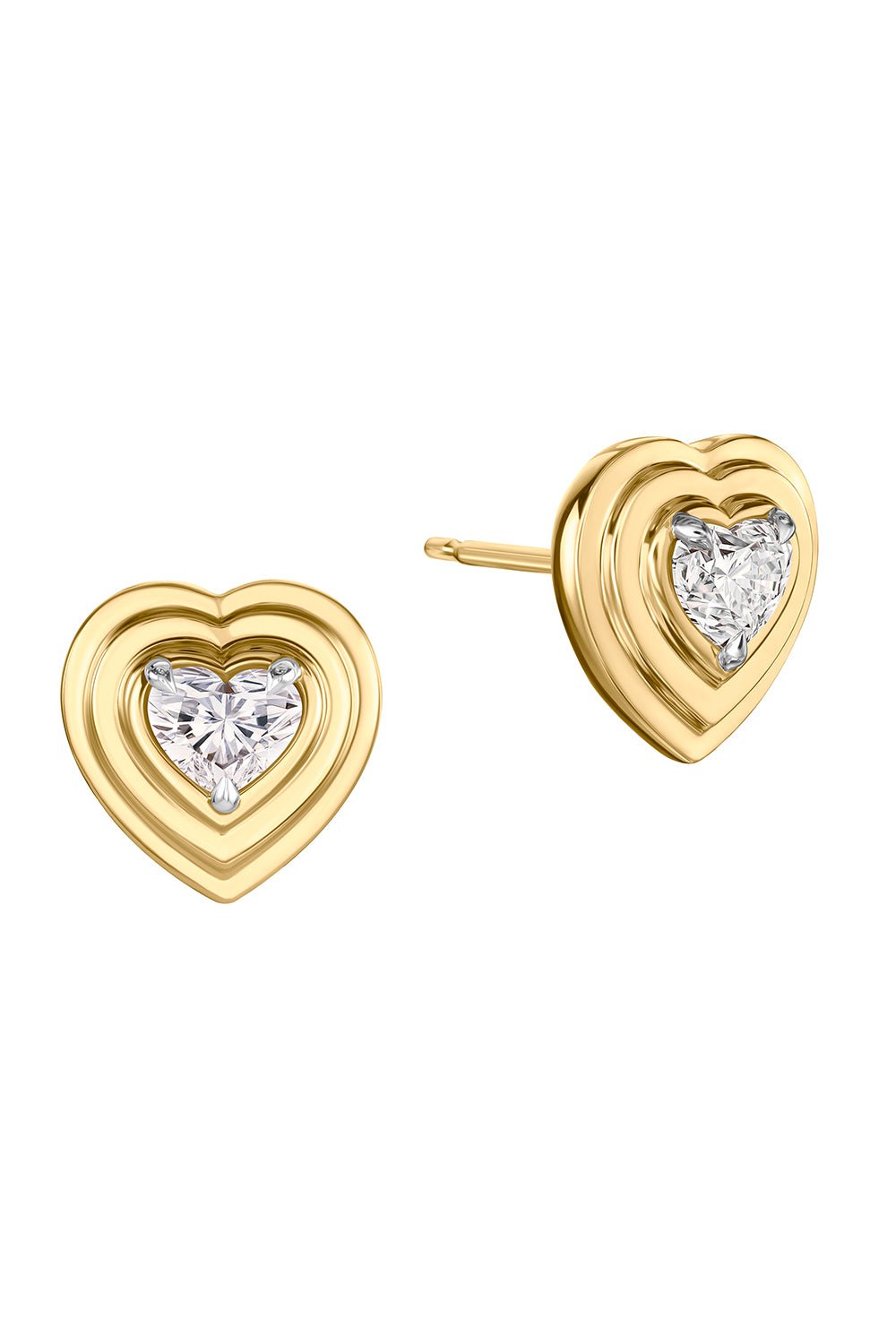 PHILLIPS HOUSE-Heart Stories Stud Earrings-YELLOW GOLD
