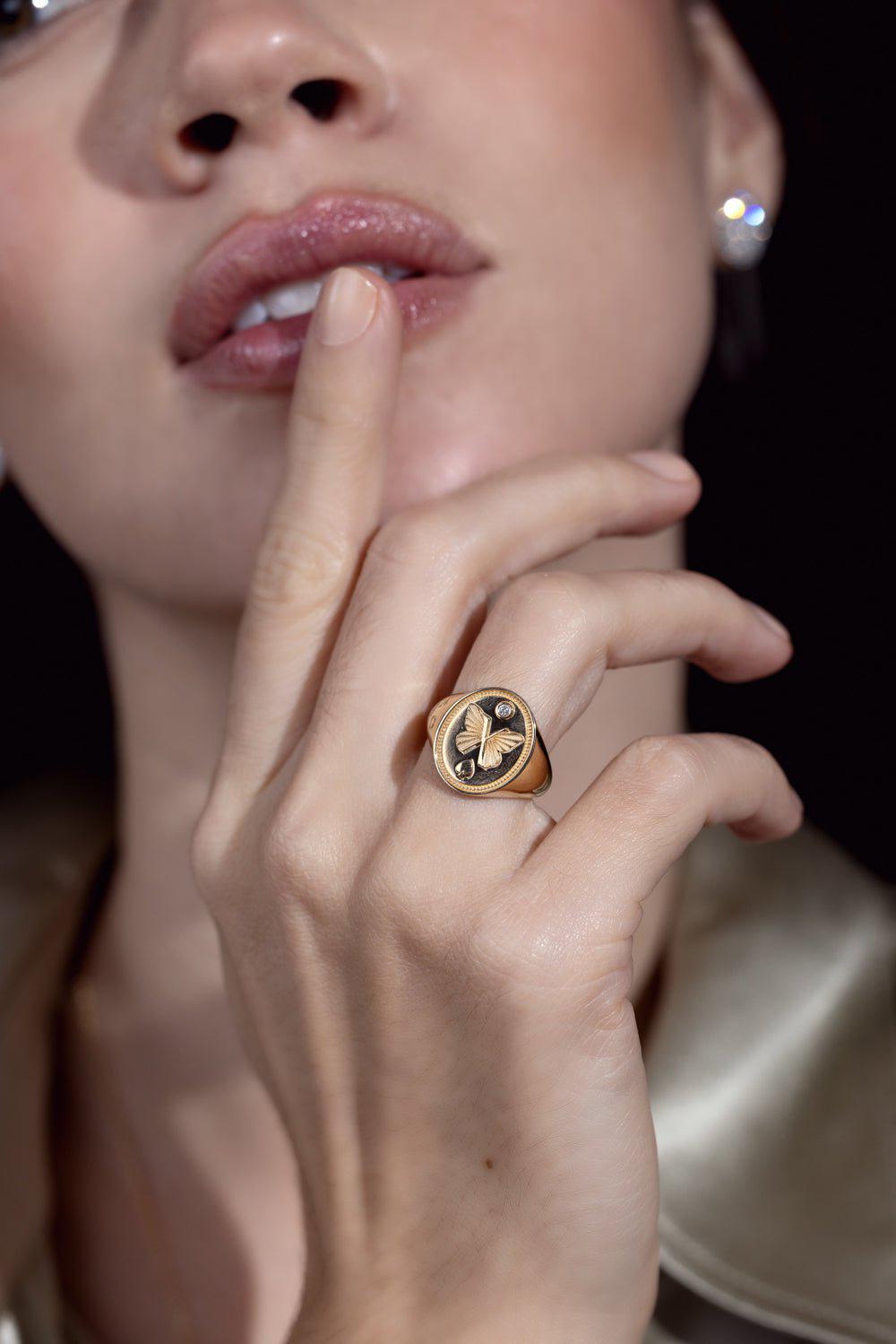 PHILLIPS HOUSE-Infinity Stud Earrings-YELLOW GOLD
