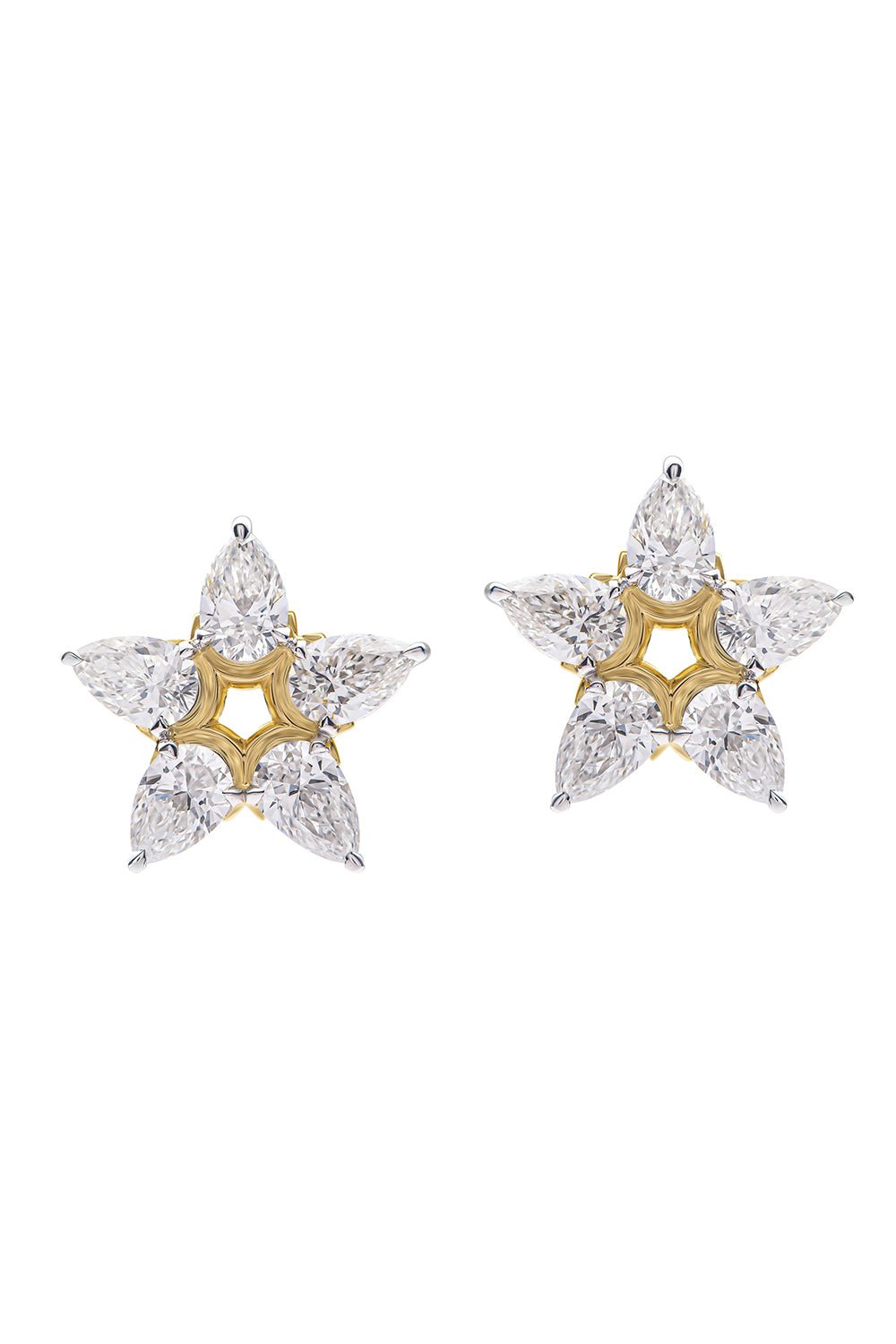 PHILLIPS HOUSE-Pear Flower Stud Earrings-YELLOW GOLD