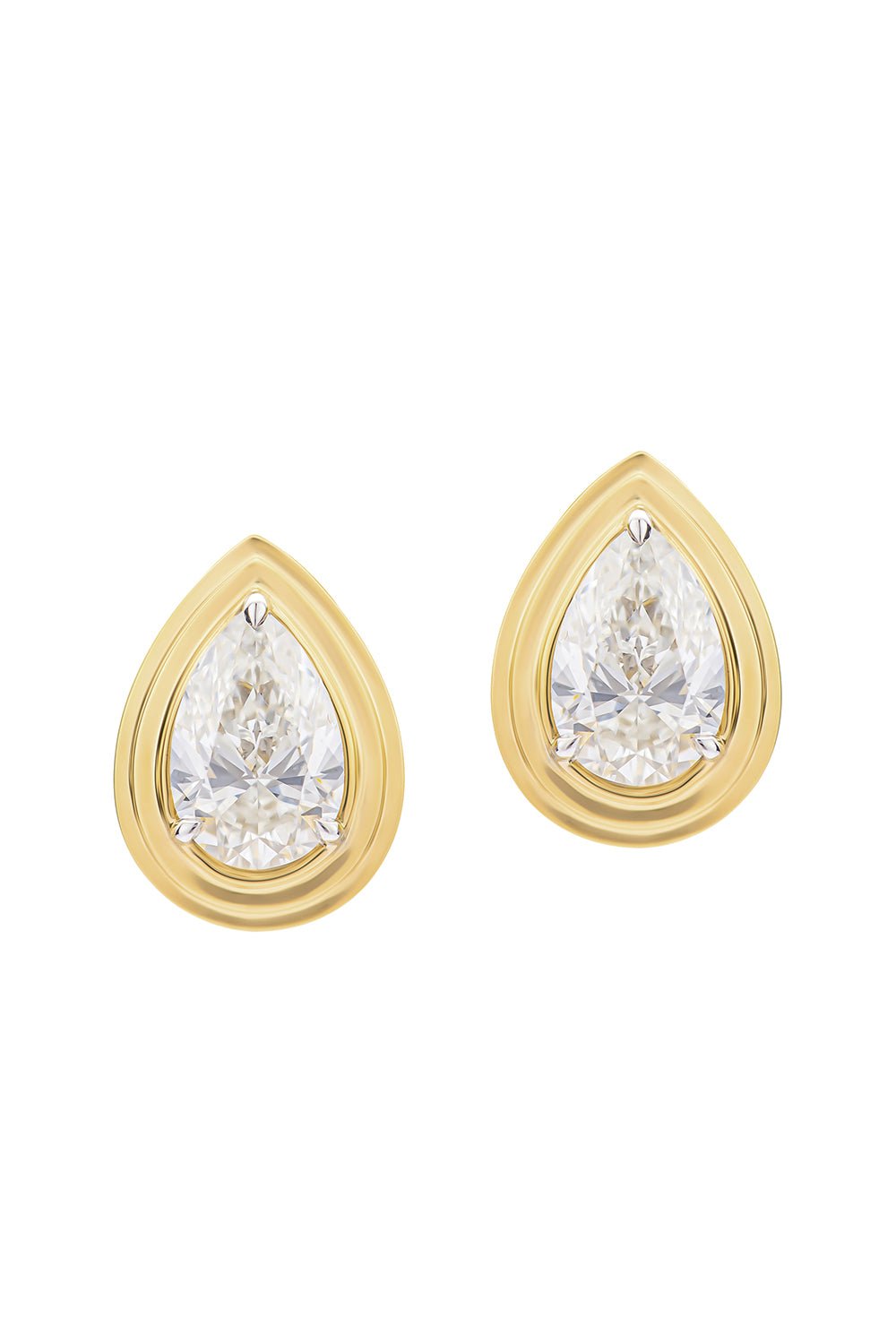 PHILLIPS HOUSE-Pear Layered Stud Earrings-YELLOW GOLD