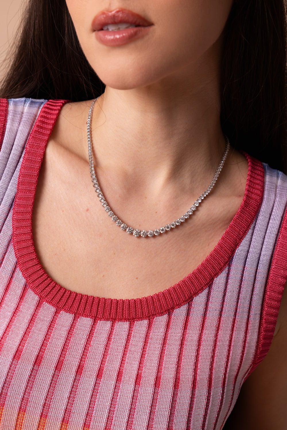 PHILLIPS HOUSE-Diamond Riviera Necklace-WHITE GOLD