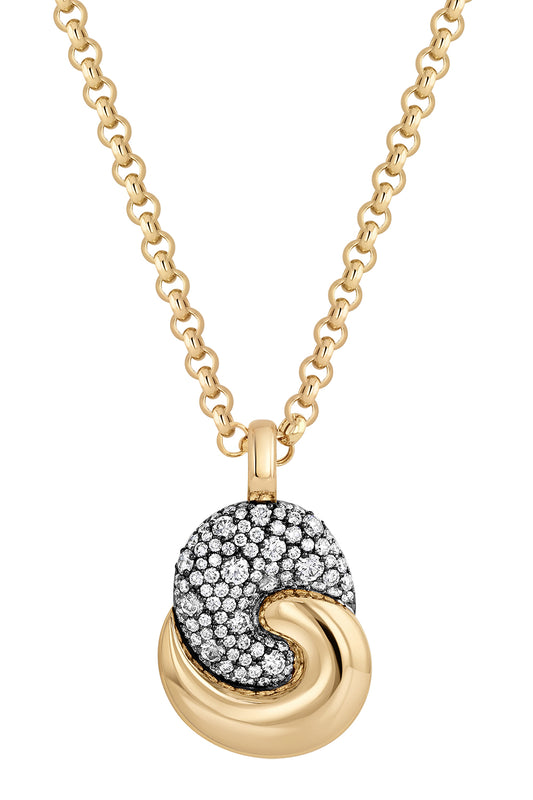 Diamond Large Duet Necklace-YELLOW GOLD-JEWELRYFINE JEWELNECKLACE O-PHILLIPS HOUSE