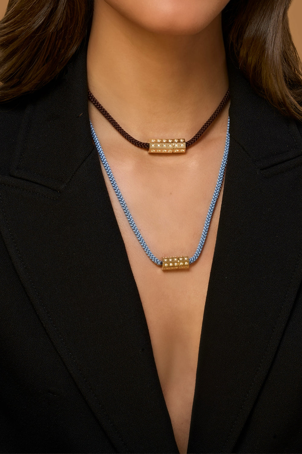 Diamond Star Set Octagon Connection Clasp Necklace-YELLOW GOLD-JEWELRYFINE JEWELNECKLACE O-PHILLIPS HOUSE