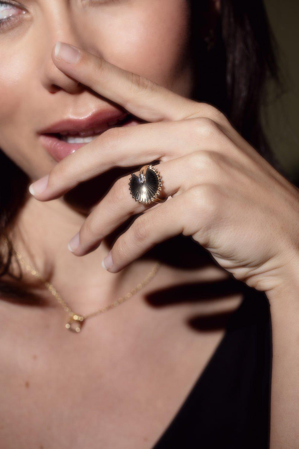 PHILLIPS HOUSE-Aura Fan Ring-YELLOW GOLD
