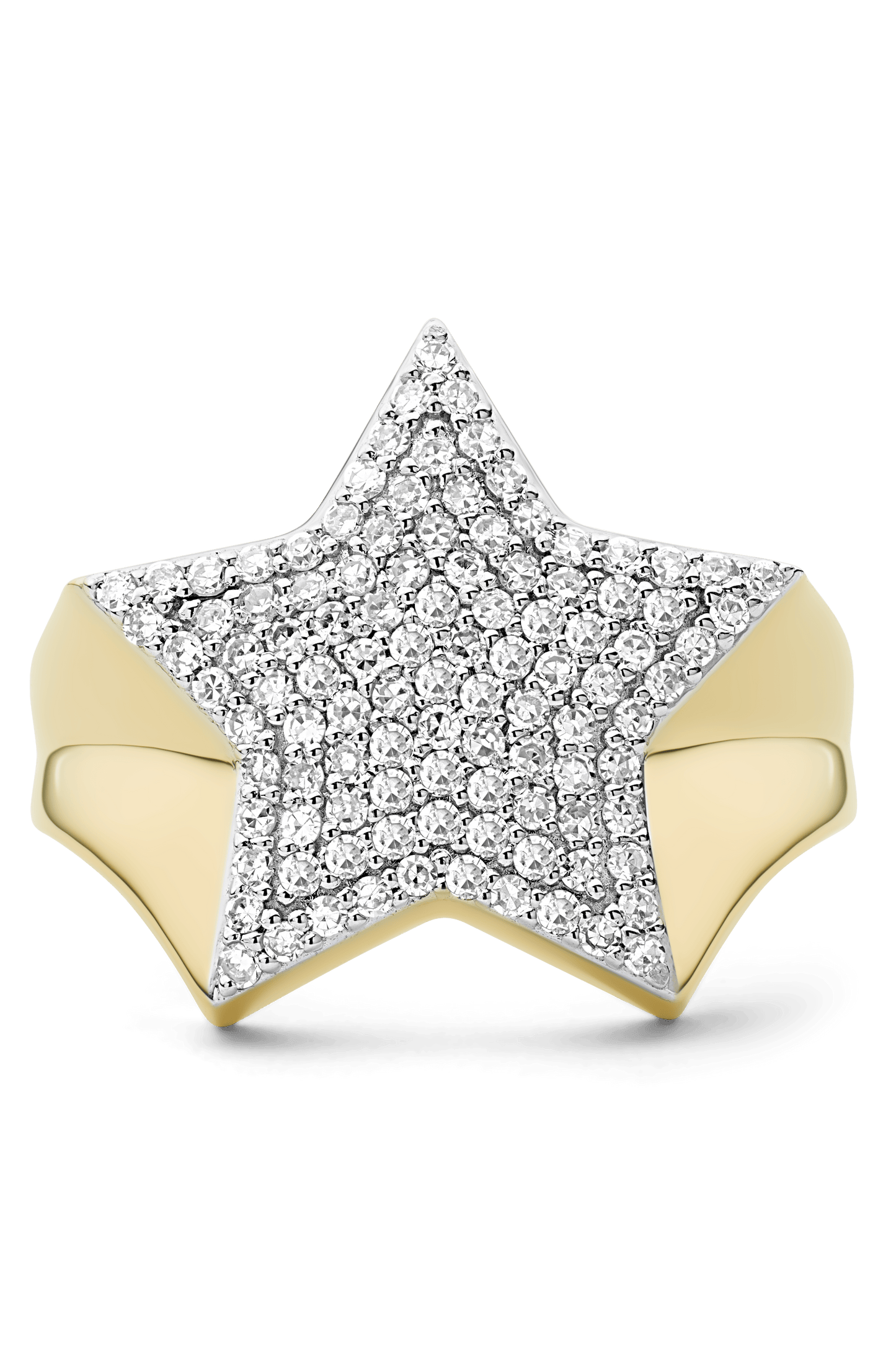 PHILLIPS HOUSE-Diamond Large Star Infinity Ring-YELLOW GOLD