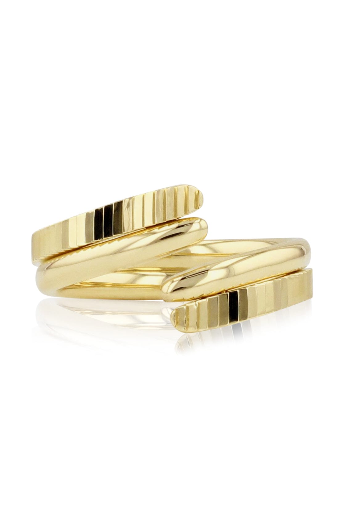 PHILLIPS HOUSE-Aura Crossover Ring-YELLOW GOLD