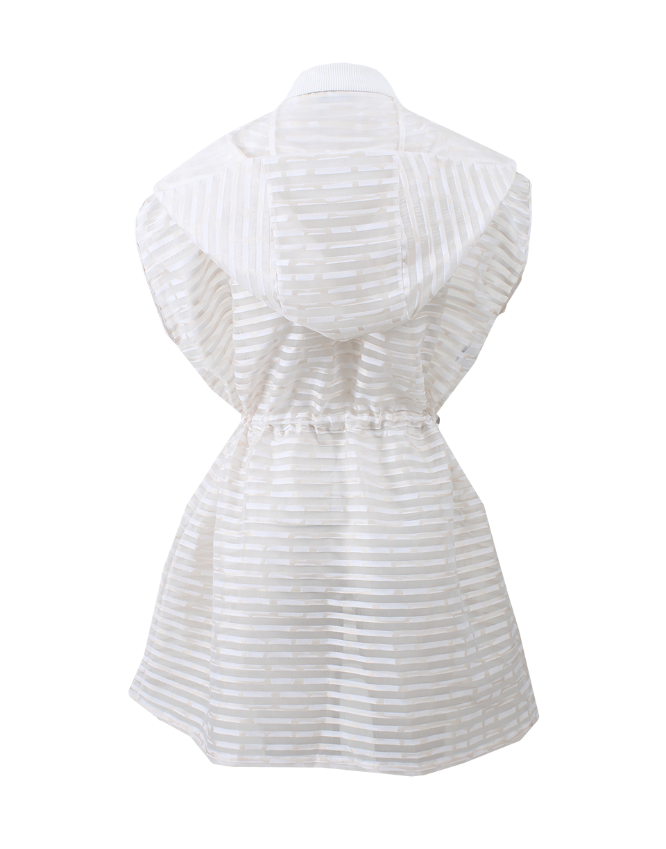 PHILOSOPHY-Striped Organza Zip Front Jacket-