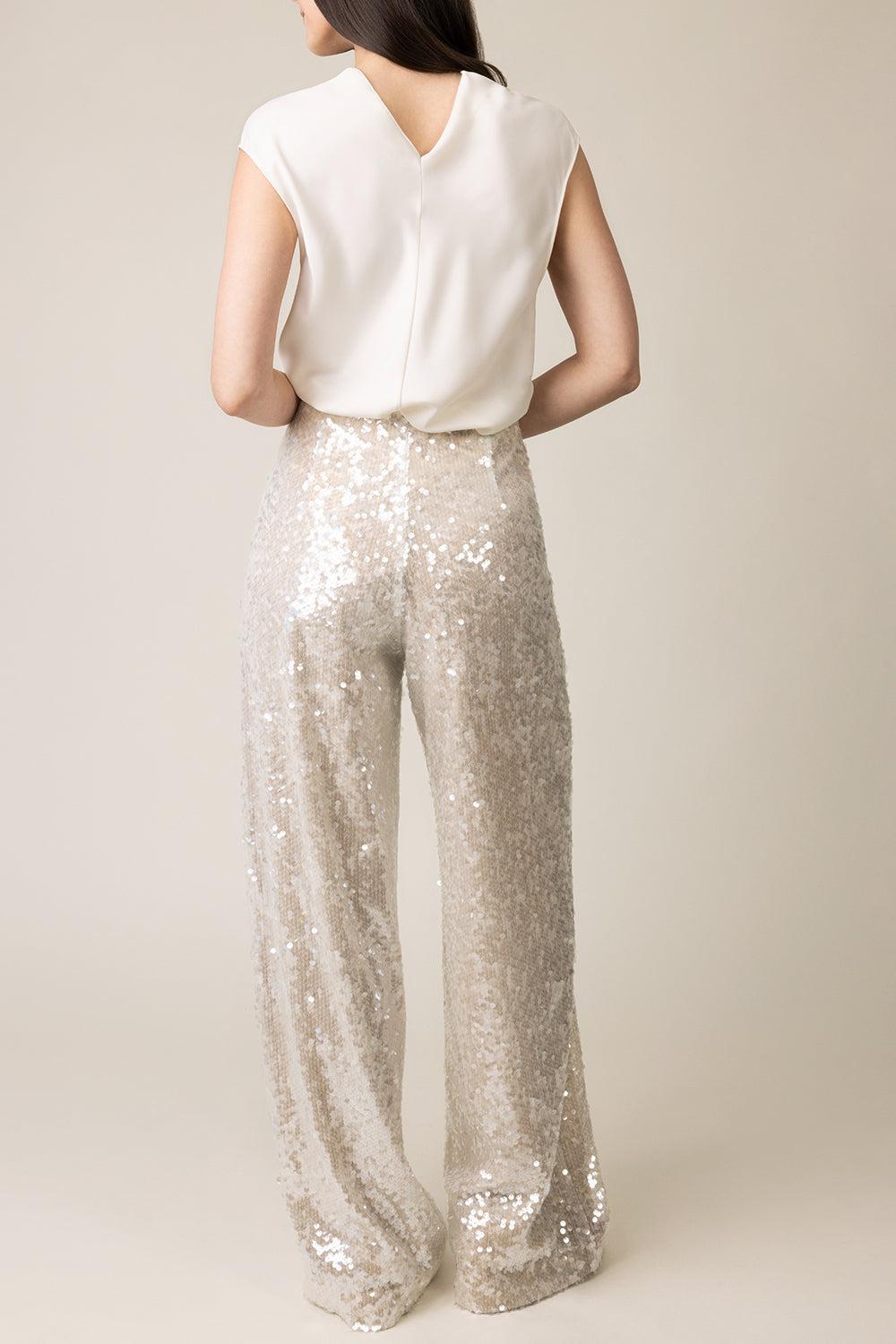  Wide Leg Sequin Pants-IVORY-38-CLOTHINGPANTWIDE LEG-PHILOSOPHY 