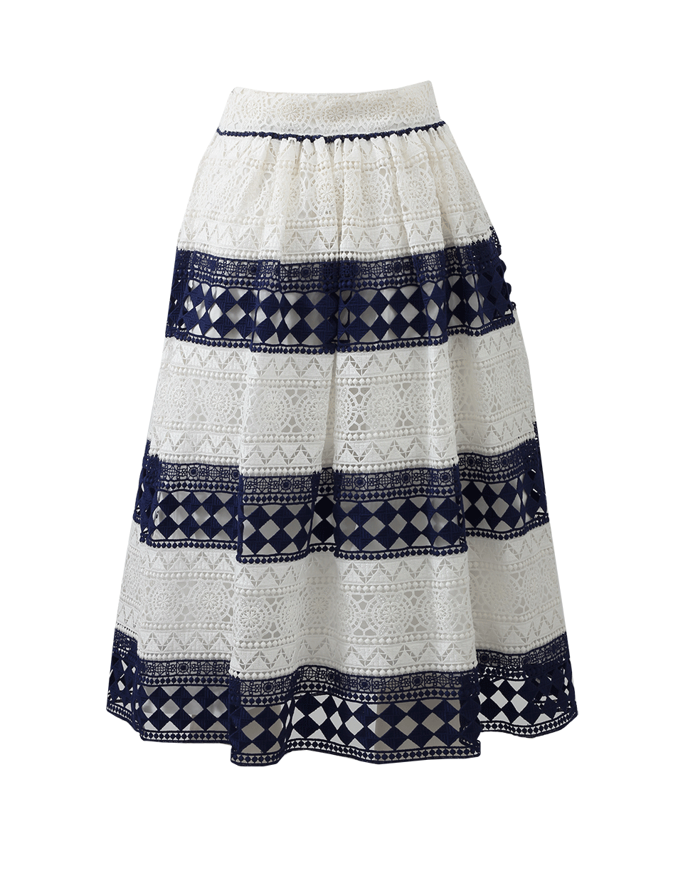 PHILOSOPHY-Stripe Lace Skirt-