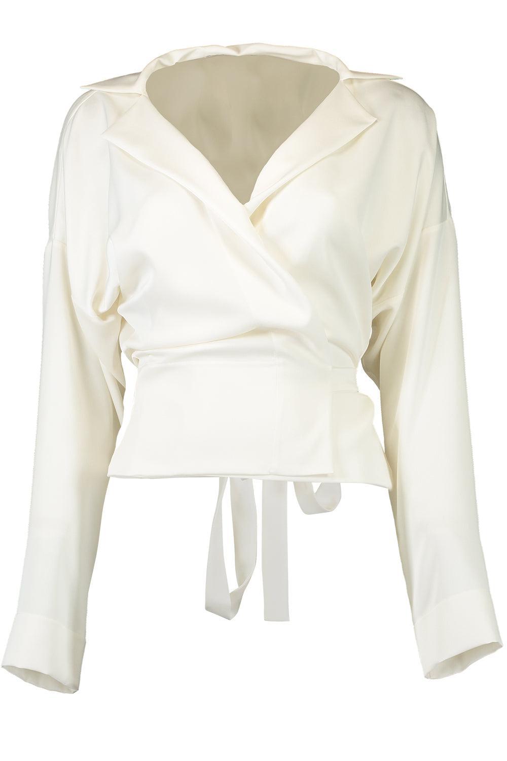 Fluid Wrap Top-IVORY-38-CLOTHINGTOPBLOUSE-PHILOSOPHY
