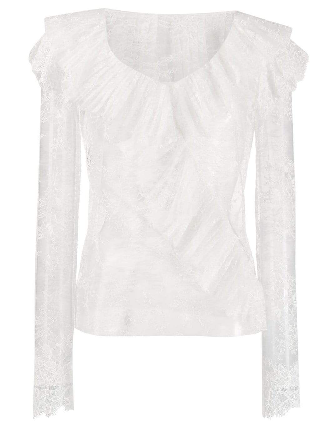PHILOSOPHY-Ruffled Lace Blouse-