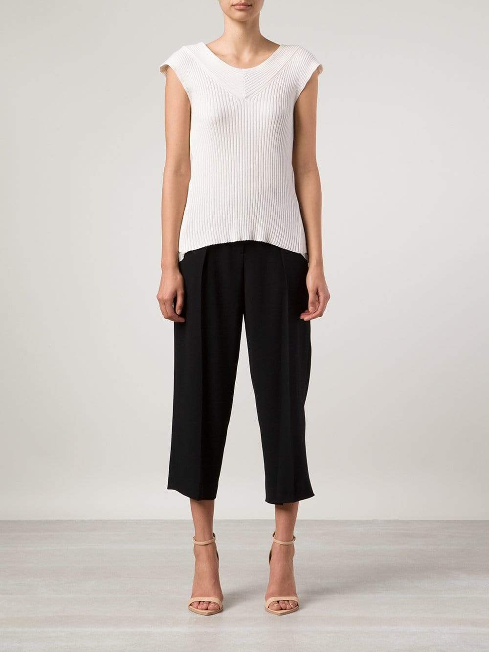 PHILOSOPHY-Criss-Cross Back Knit Top-