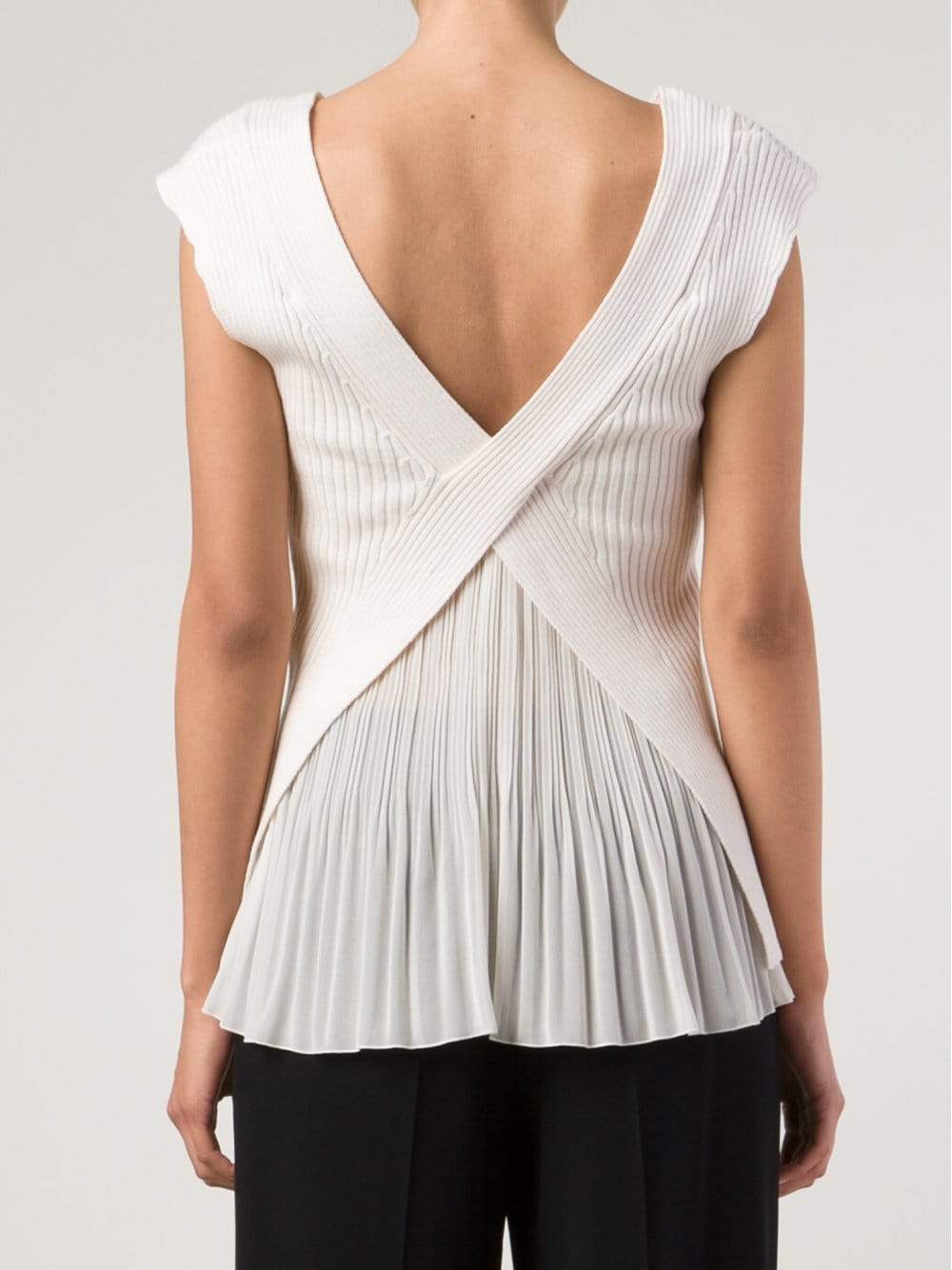 PHILOSOPHY-Criss-Cross Back Knit Top-