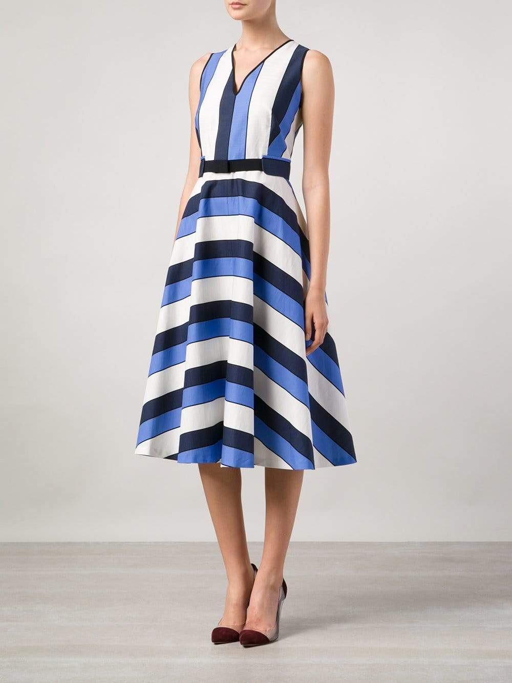 PIAZZA SEMPIONE-Striped Print Dress-