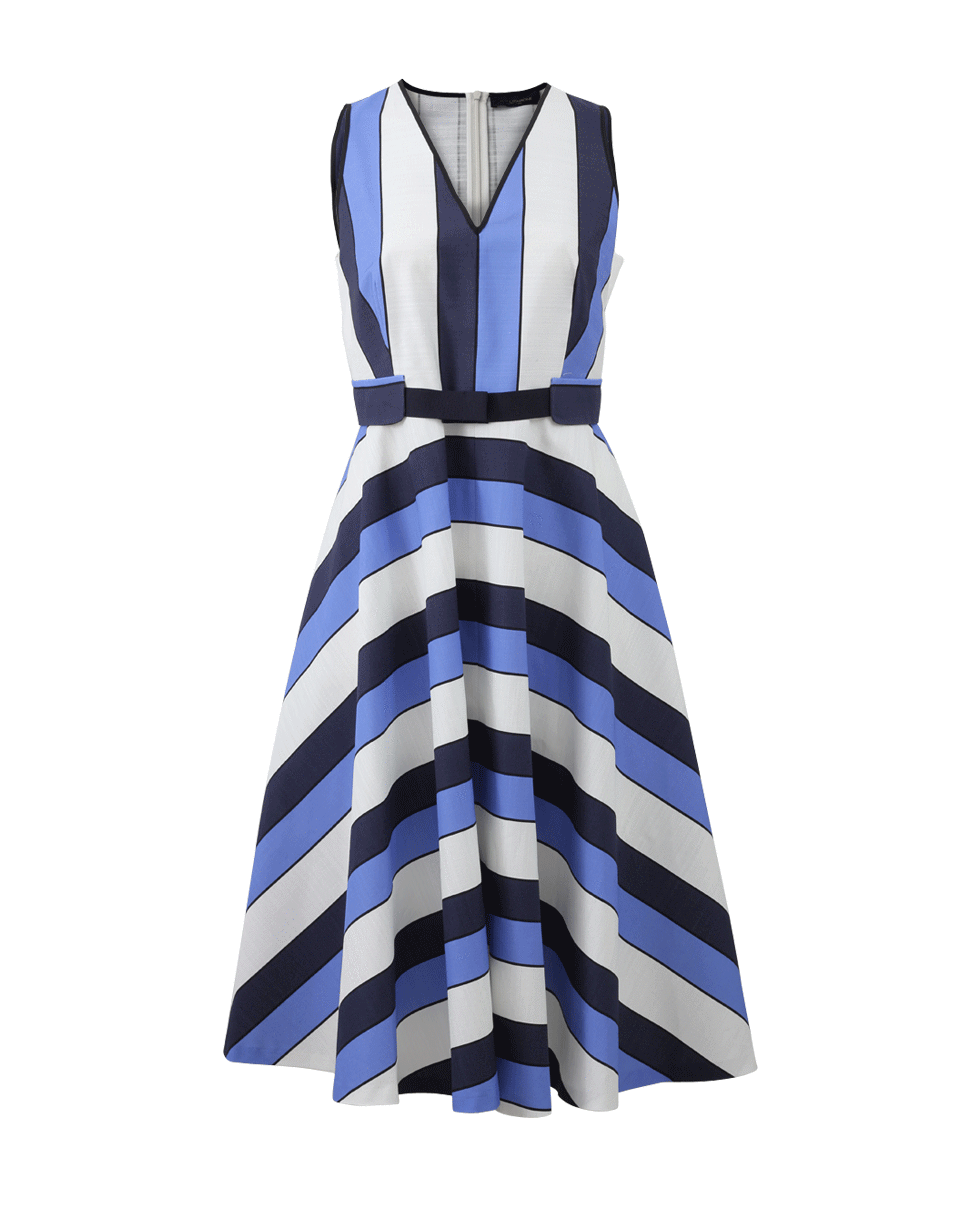 PIAZZA SEMPIONE-Striped Print Dress-