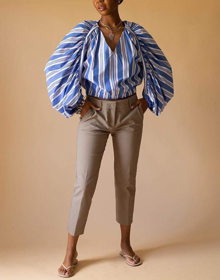 PIAZZA SEMPIONE-Slim Kim Pant-BROWN