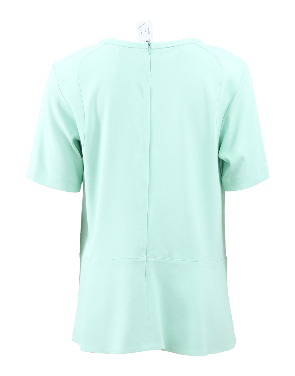 PIAZZA SEMPIONE-Peplum Hem Blouse-