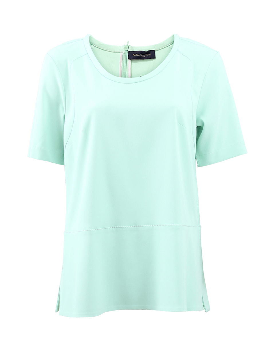 PIAZZA SEMPIONE-Peplum Hem Blouse-