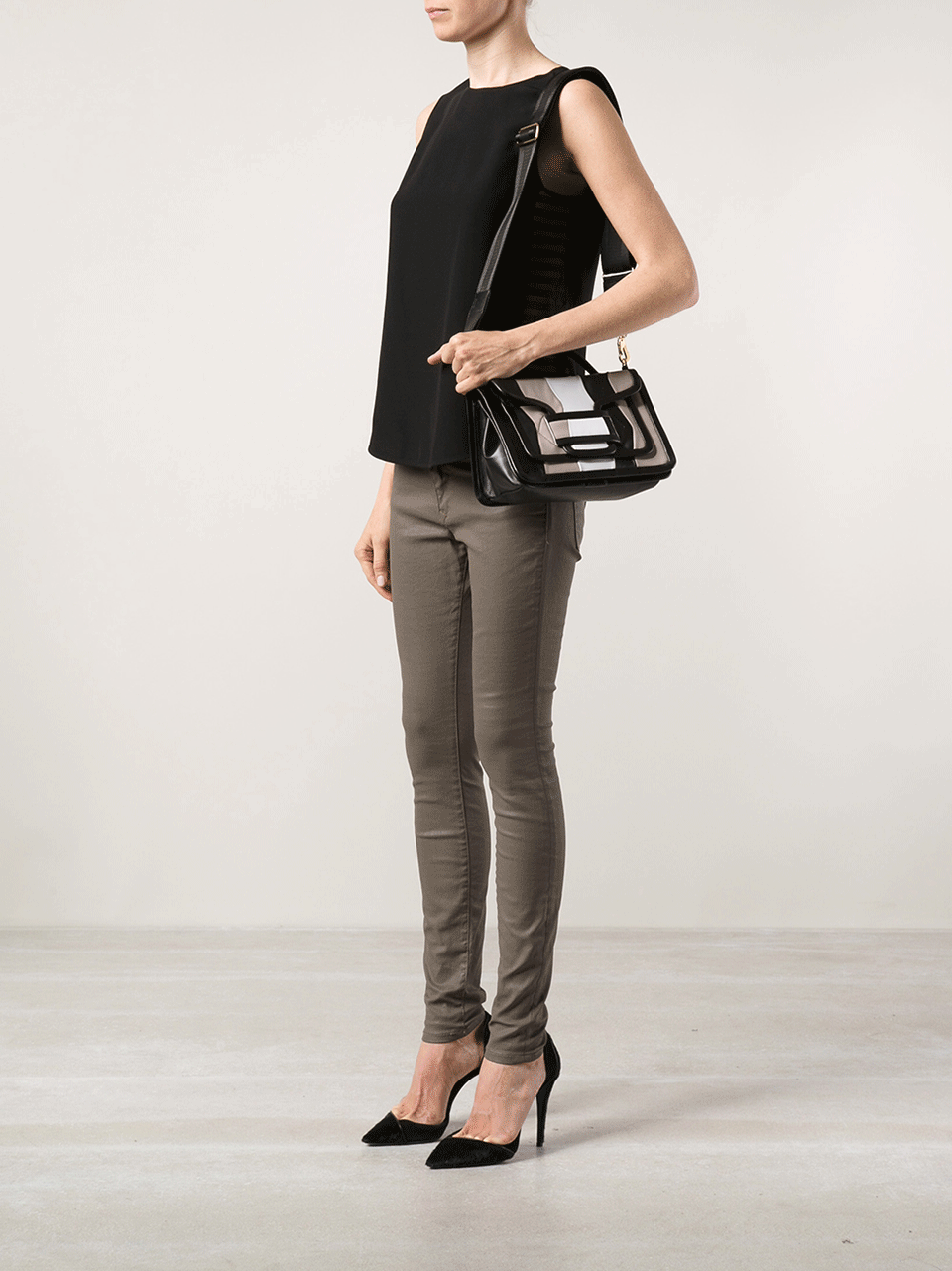 PIERRE HARDY-Large Flap Front Handbag-DUSTPINK