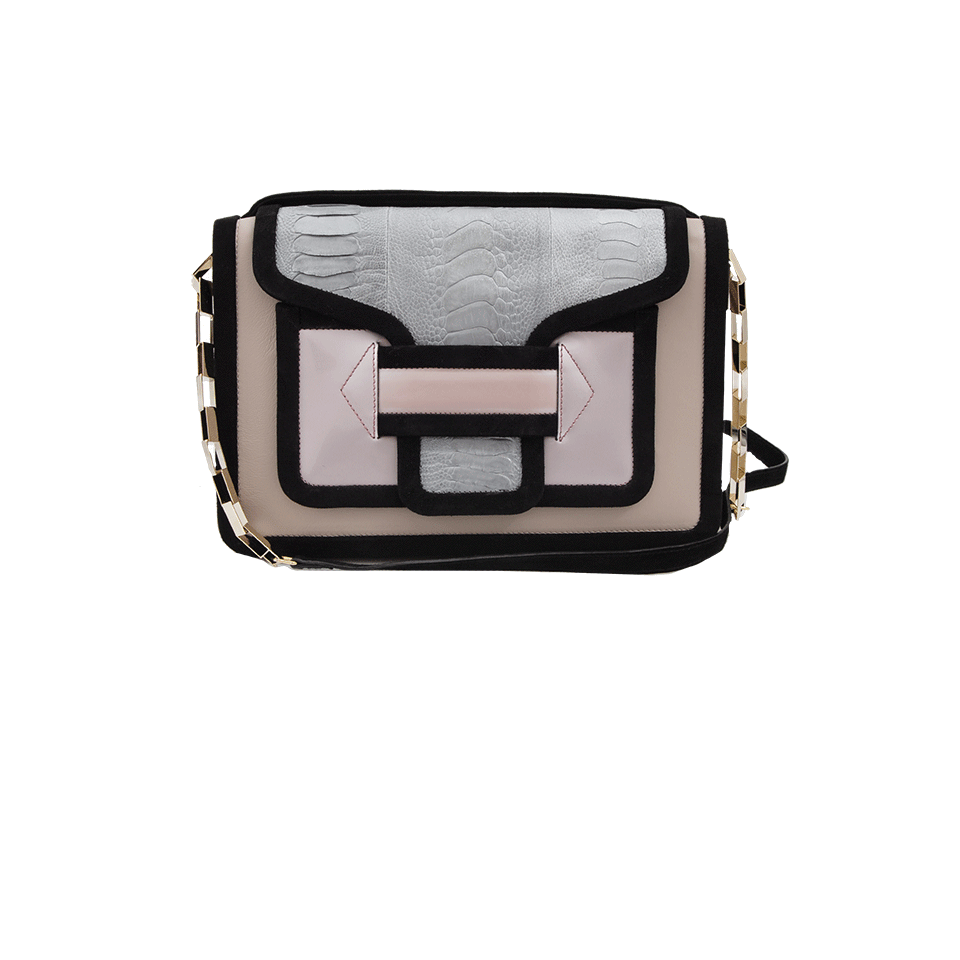 PIERRE HARDY-Large Flap Front Handbag-DUSTPINK