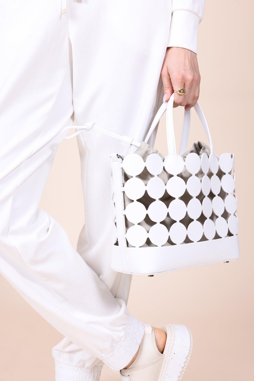 PIERRE HARDY-Bulles Bucket Bag - White Sand-WHT/SAND