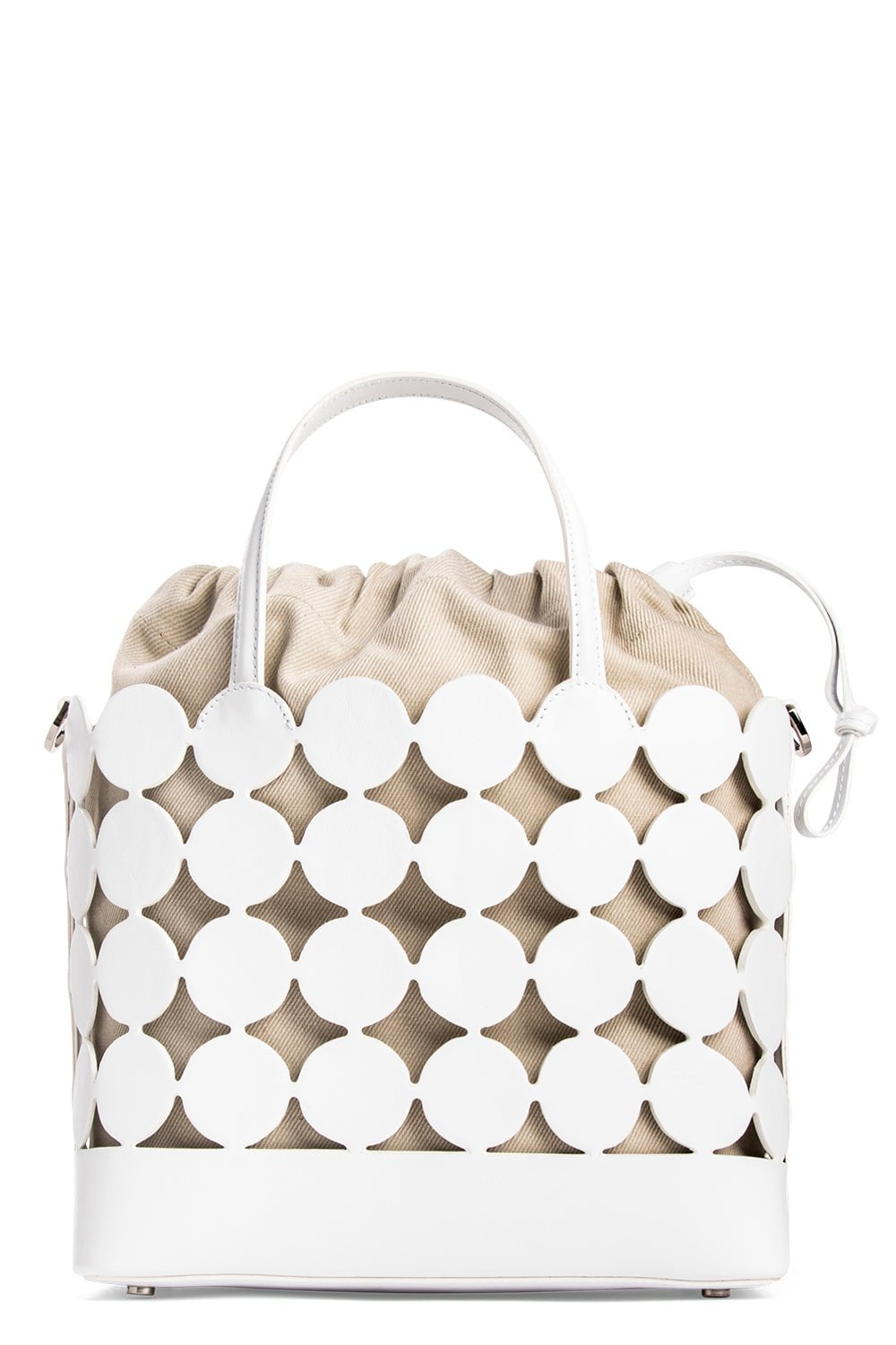 PIERRE HARDY-Bulles Bucket Bag - White Sand-WHT/SAND