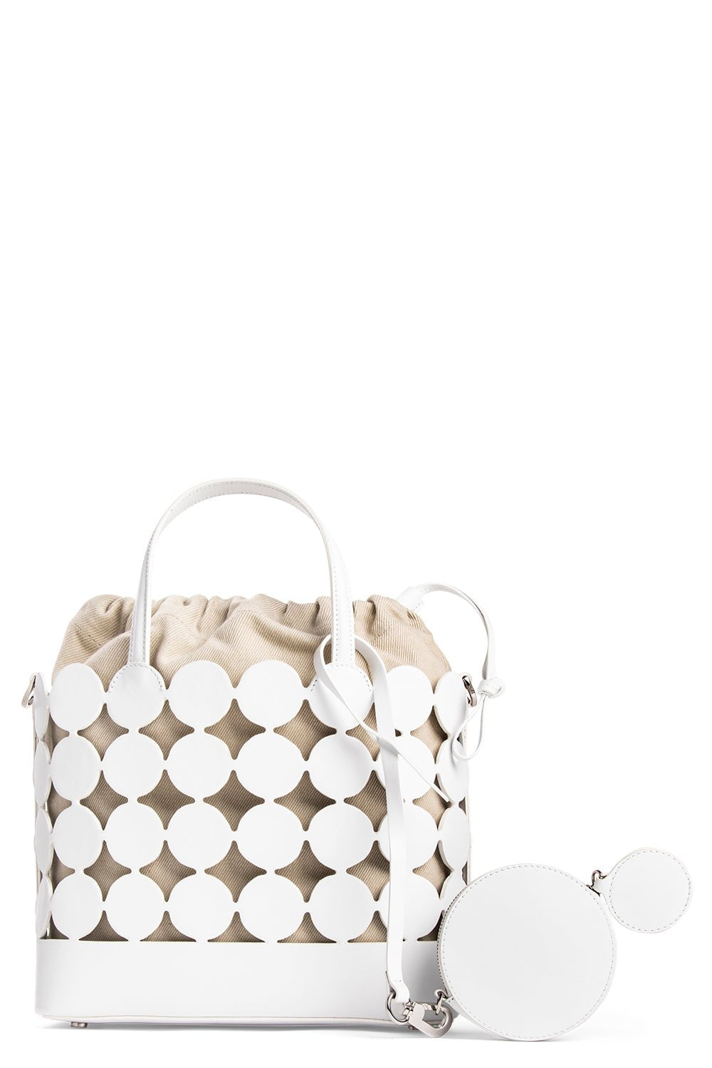 PIERRE HARDY-Bulles Bucket Bag - White Sand-WHT/SAND