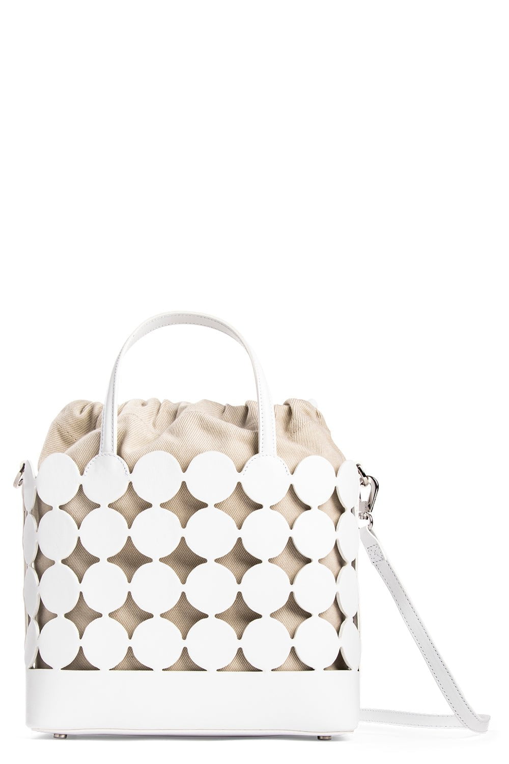 PIERRE HARDY-Bulles Bucket Bag - White Sand-WHT/SAND
