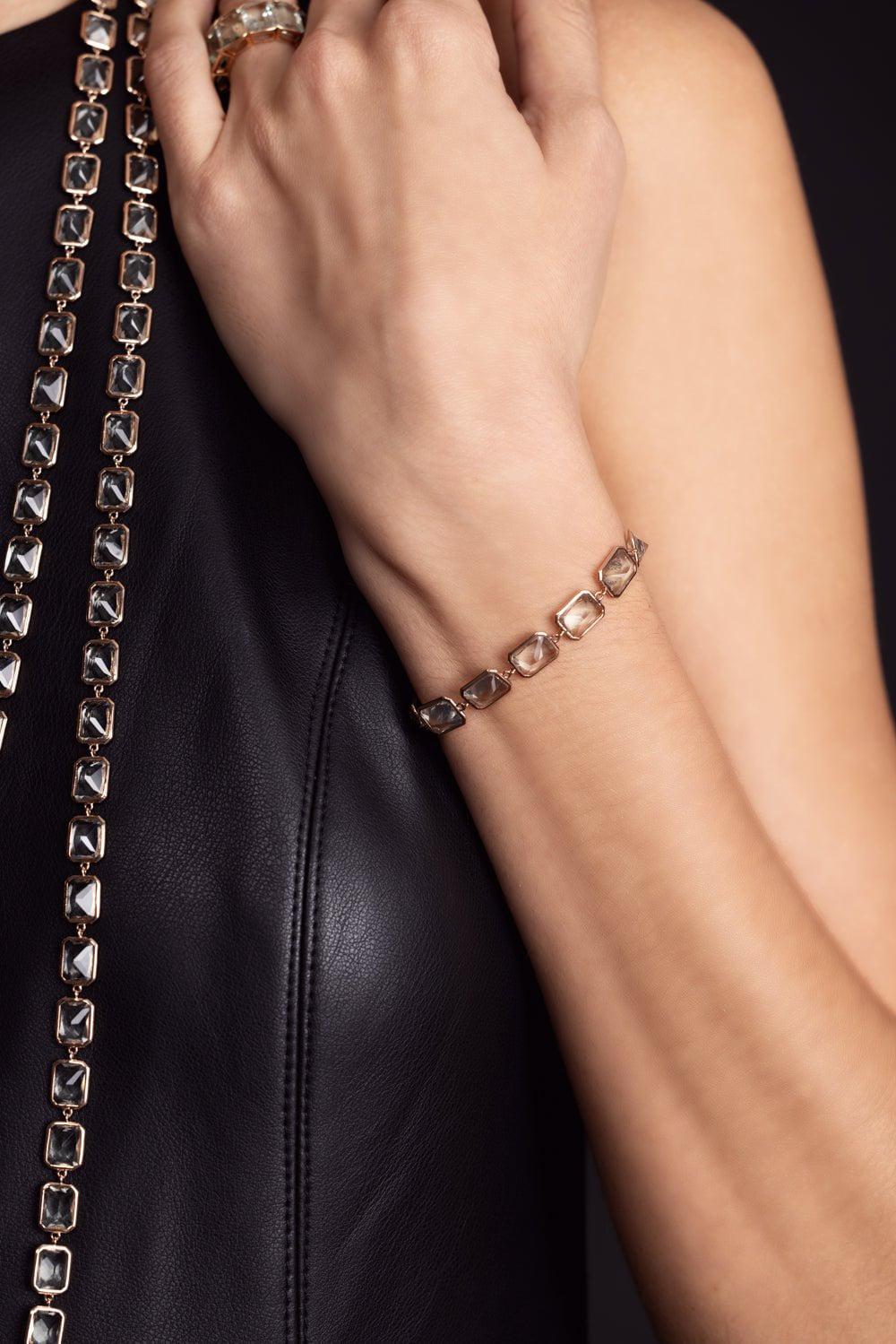 PIRANESI-Pietra Emerald Cut Amethyst Bracelet-ROSE GOLD