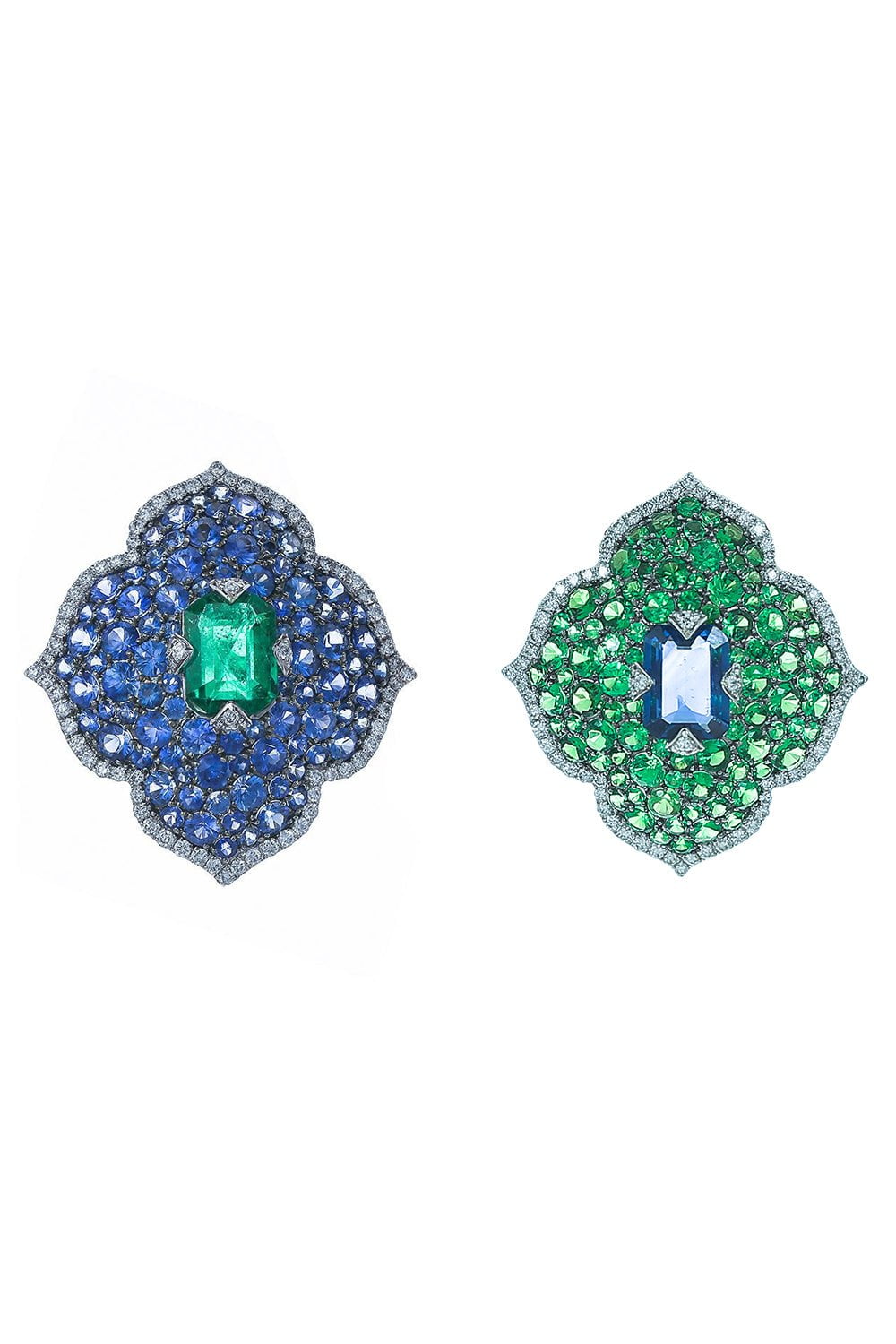 PIRANESI-Mix Match Earrings-WHITE GOLD