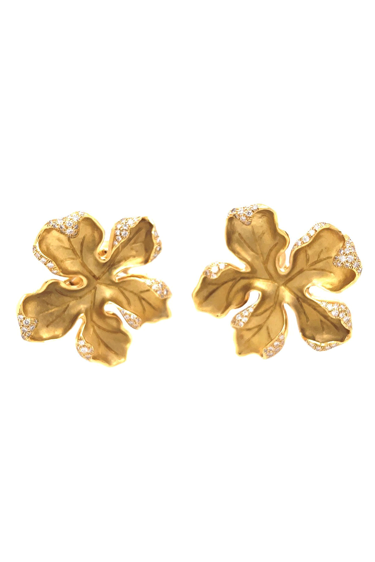 Diamond Flower Earrings