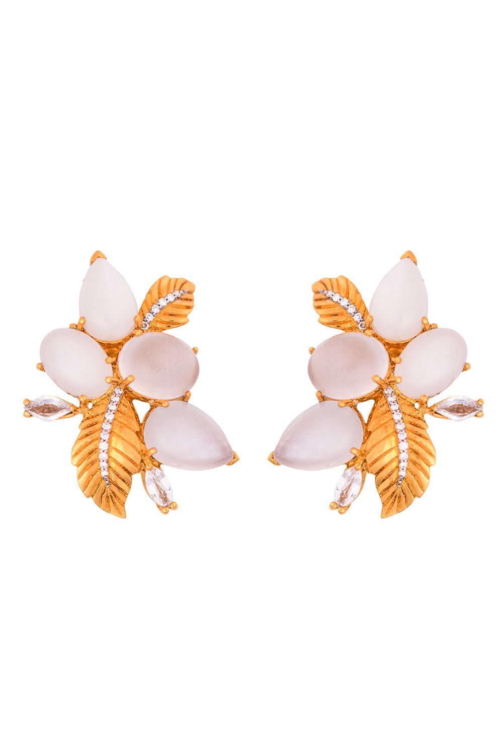 PIRANESI-Pietra Cabochon Cluster Earrings-YELLOW GOLD