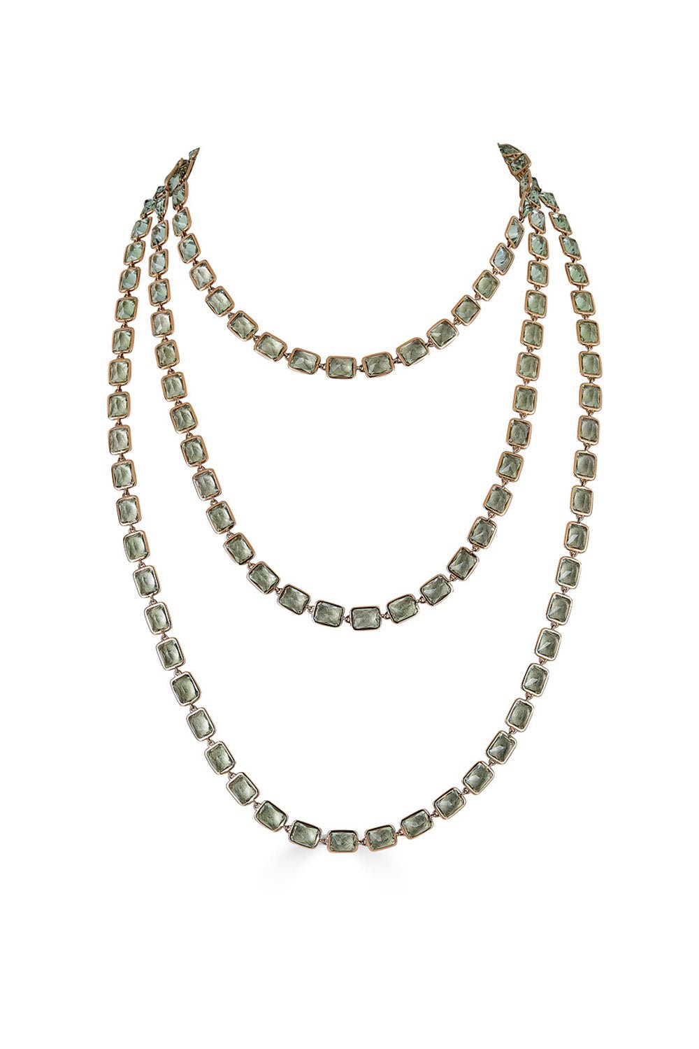 PIRANESI-Pietra Emerald Cut Amethyst Necklace-ROSE GOLD