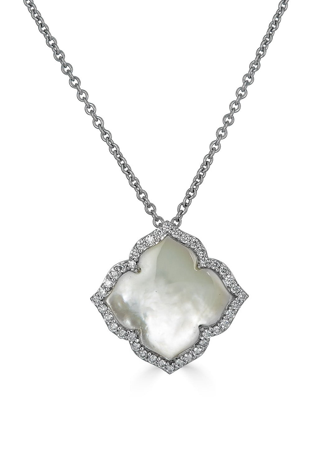 PIRANESI-Pearl Pendant Necklace-WHITE GOLD