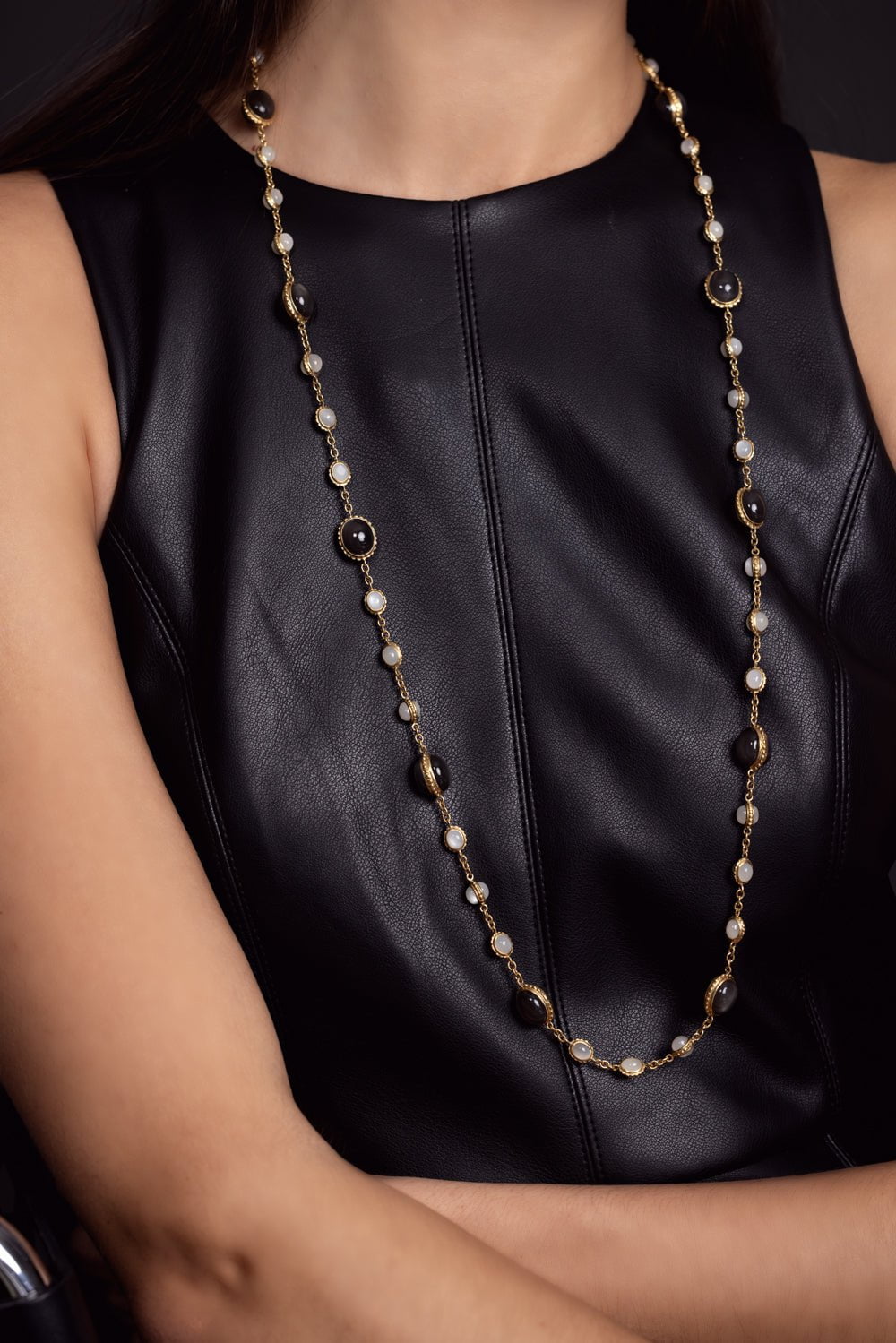 PIRANESI-Capri Cabochon Necklace-YELLOW GOLD