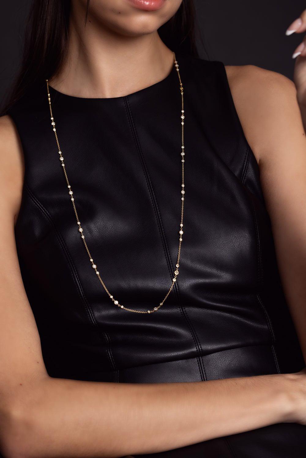 PIRANESI-Diamond Chain Necklace-YELLOW GOLD