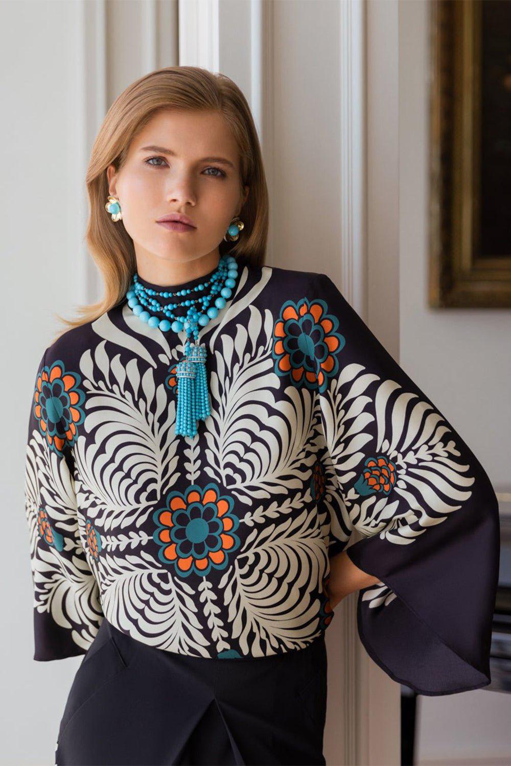PIRANESI-Turquoise Strand Necklace-YELLOW GOLD