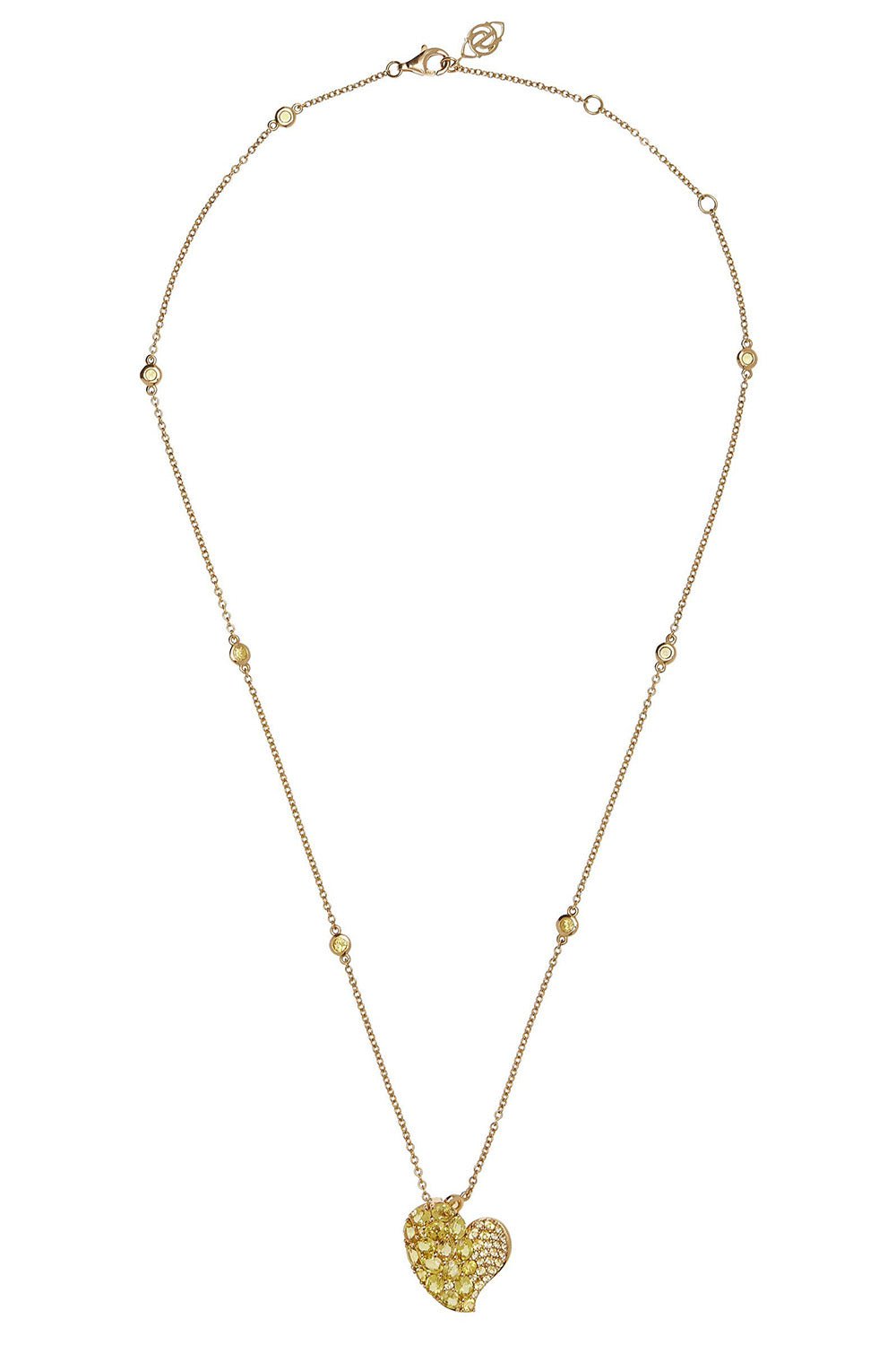 PIRANESI-Wave Heart Medium Necklace-YELLOW GOLD