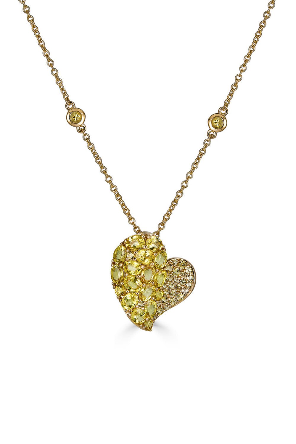 PIRANESI-Wave Heart Medium Necklace-YELLOW GOLD