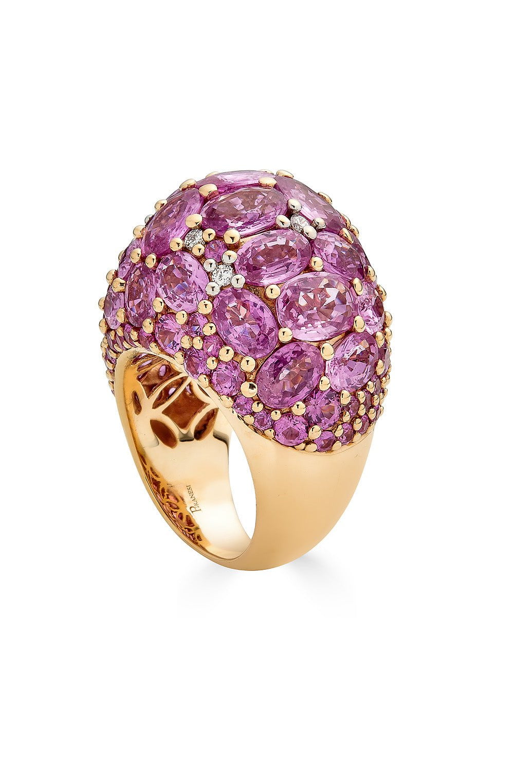 PIRANESI-Pink Sapphire Dome Ring-ROSE GOLD