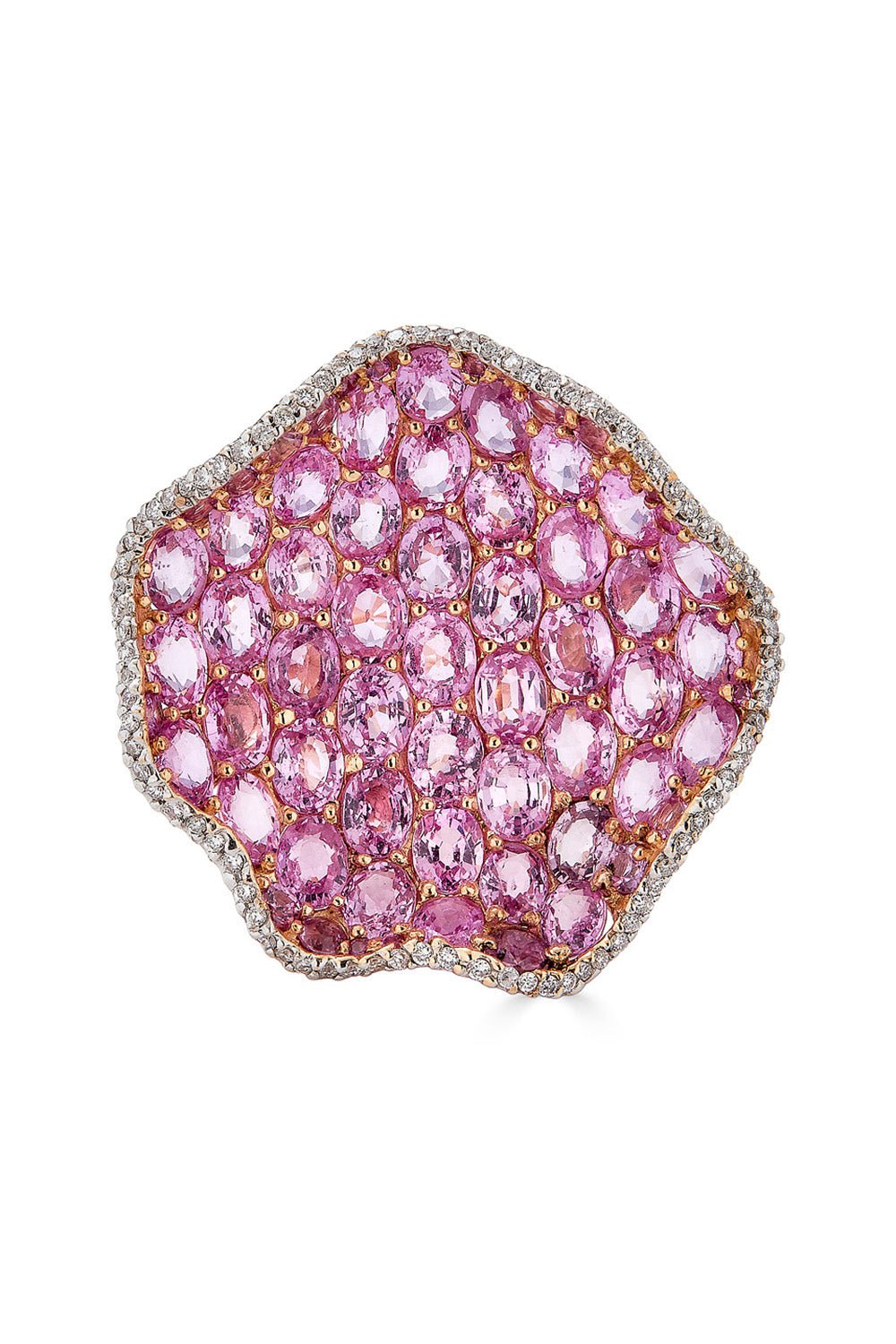 PIRANESI-Large Pink Sapphire Ring-ROSE GOLD