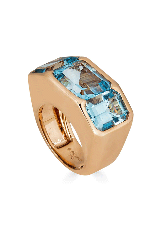 Three Stone Blue Topaz Ring-ROSE GOLD-7-JEWELRYFINE JEWELRING-PIRANESI
