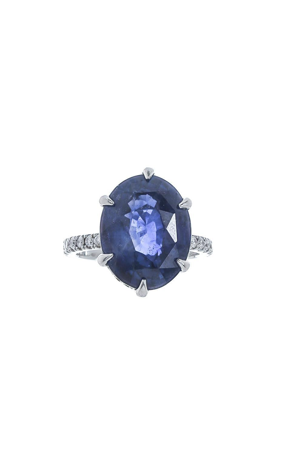 Untreated Blue Sapphire Ring-WHITE GOLD-5.75-JEWELRYFINE JEWELRING-PIRANESI