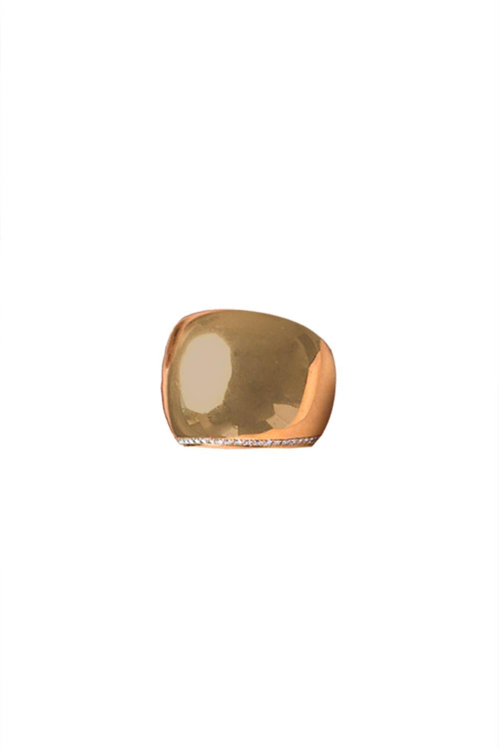 Diamond Dome Ring-YELLOW GOLD-6-JEWELRYFINE JEWELRING-PIRANESI